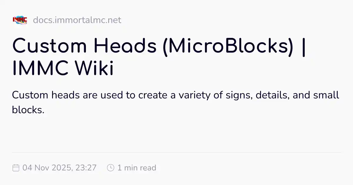 Custom Heads (MicroBlocks) | IMMC Wiki